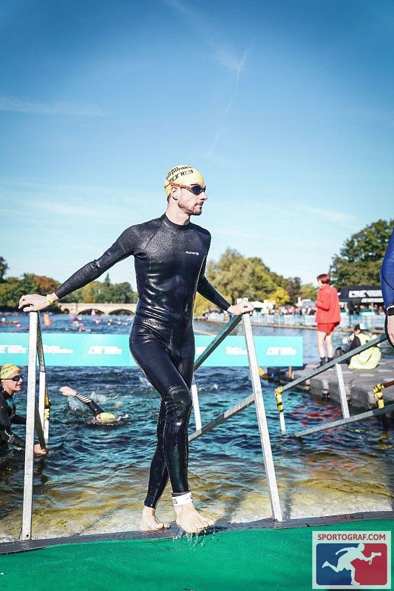 Our Design team member, Andrea, raises money for Cancer Research at Swim Serpentine 2024!